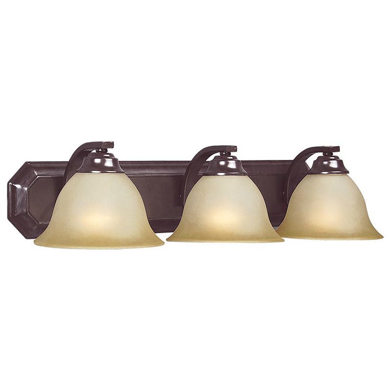 Woodbridge Lighting Marissa 3-light Glass Bathroom Light in Mahogany Bronze