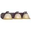 Woodbridge Lighting Marissa 3-light Glass Bathroom Light in Mahogany Bronze