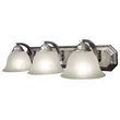 Woodbridge Lighting Marissa 3-light Glass Bathroom Light in Satin Nickel