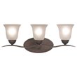 Woodbridge Lighting Beaconsfield 3-light Glass Bathroom Light in Marbled Bronze