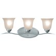 Woodbridge Lighting Beaconsfield 3-light Glass Bathroom Light in Satin Nickel