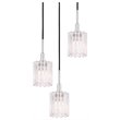 Woodbridge Lighting Candice 3-light Glass Cluster Pendant in Nickel