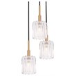 Woodbridge Lighting Candice 5-light Glass Cluster Pendant in Swizzle Stick/Brass