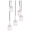Woodbridge Lighting Candice 5-light Glass Cluster Pendant in Nickel