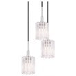 Woodbridge Lighting Candice 5-light Glass Cluster Pendant in Nickel