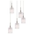 Woodbridge Lighting Candice 5-light Glass Cluster Pendant in Nickel