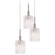 Woodbridge Lighting Candice 5-light Glass Cluster Pendant in Nickel