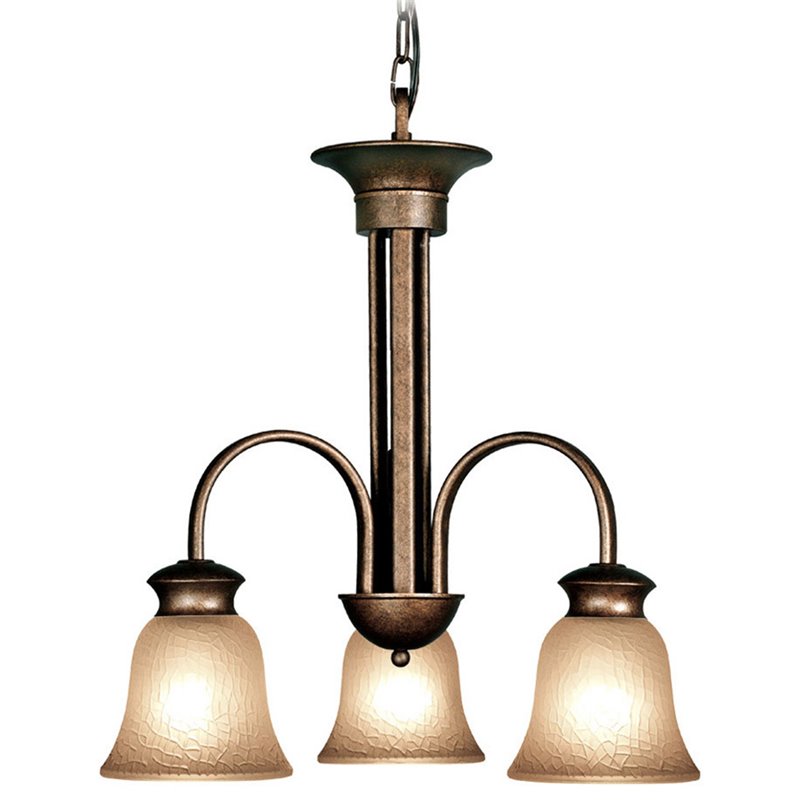 Woodbridge Lighting Dresden 3-light Steel Metal Chandelier in Bronze