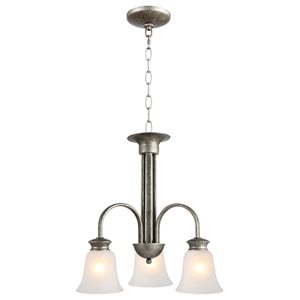Woodbridge Lighting Dresden 3-light Steel Metal Chandelier in Gray Stone