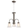 Woodbridge Lighting Dresden 3-light Steel Metal Chandelier in Gray Stone