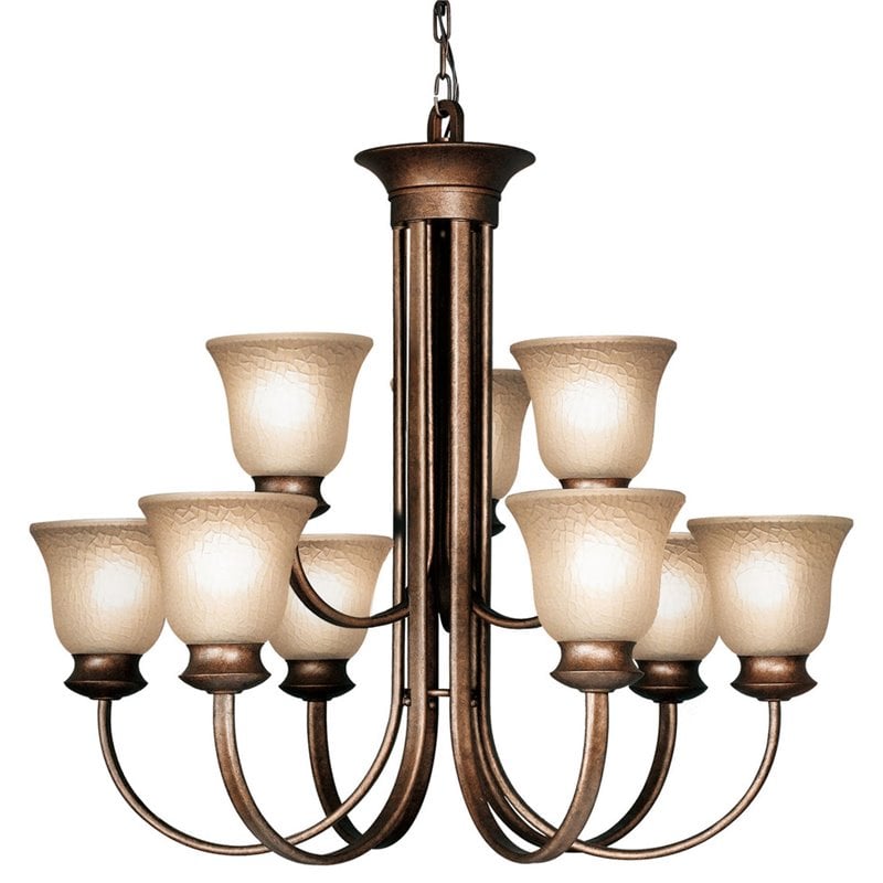 Woodbridge Lighting Dresden 9-light Steel Metal Chandelier in Bronze