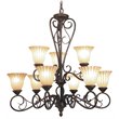 Woodbridge Lighting Avondale 9-Light Metal Chandelier in Rustic Iron Brown