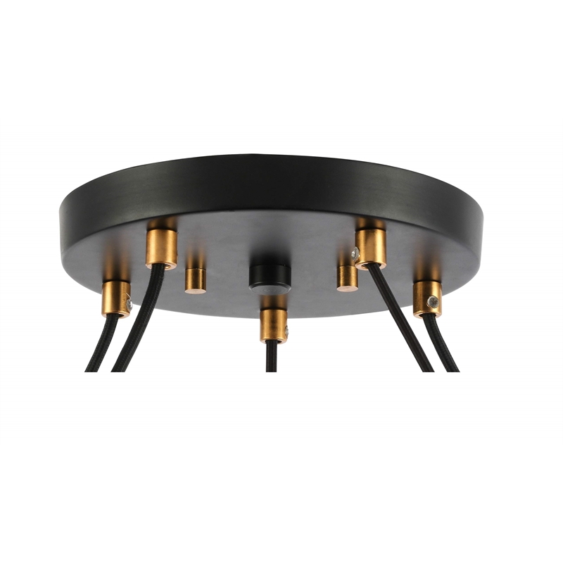 Woodbridge Lighting Langston 5-Light Metal Chandelier in Brass/Bronze