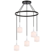 Woodbridge Lighting Langston 5-Light Metal Chandelier in Chrome/Bronze