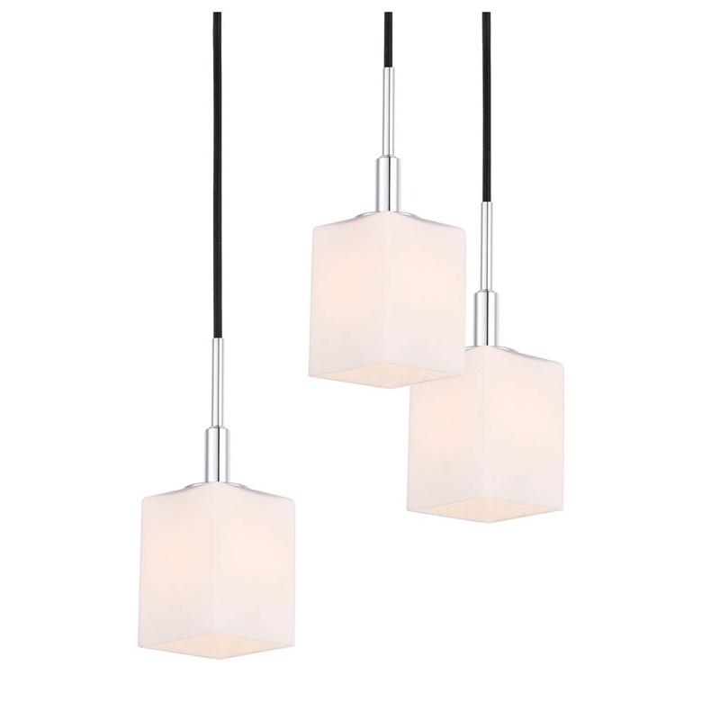 Woodbridge Lighting Langston 5-Light Metal Chandelier in Chrome/Bronze