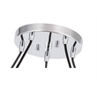 Woodbridge Lighting Langston 5-Light Metal Chandelier in Chrome