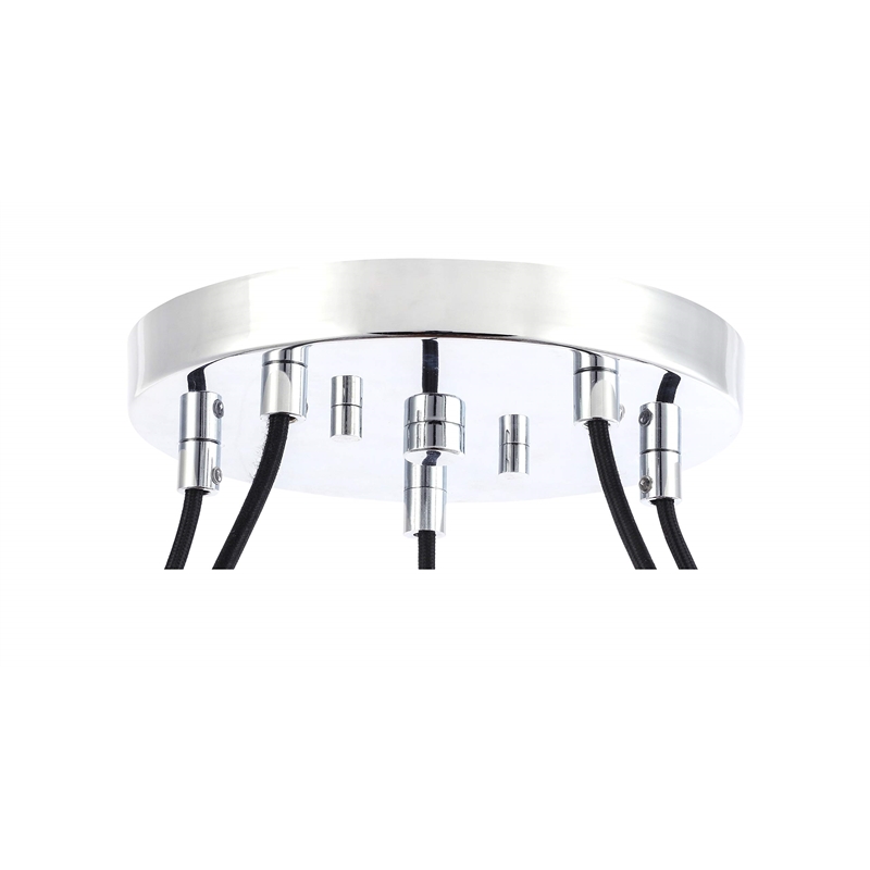 Woodbridge Lighting Langston 5-Light Metal Chandelier in Chrome