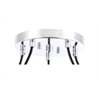 Woodbridge Lighting Langston 5-Light Metal Chandelier in Chrome