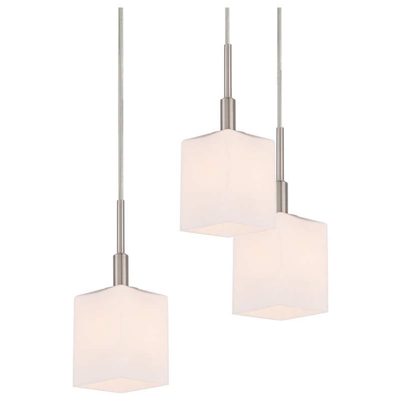 Woodbridge Lighting Langston 5-Light Metal Chandelier in Satin Nickel