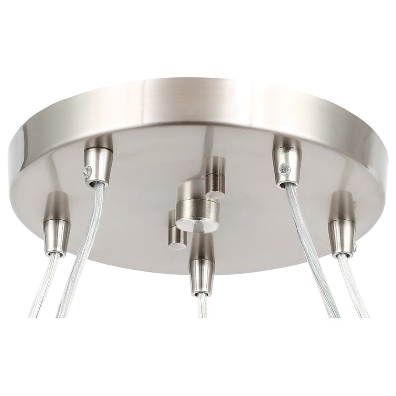 Woodbridge Lighting Langston 5-Light Metal Chandelier in Satin Nickel