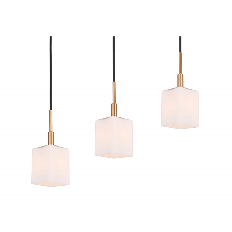 Woodbridge Lighting Langston Metal Linear Pendant in Brass/Bronze