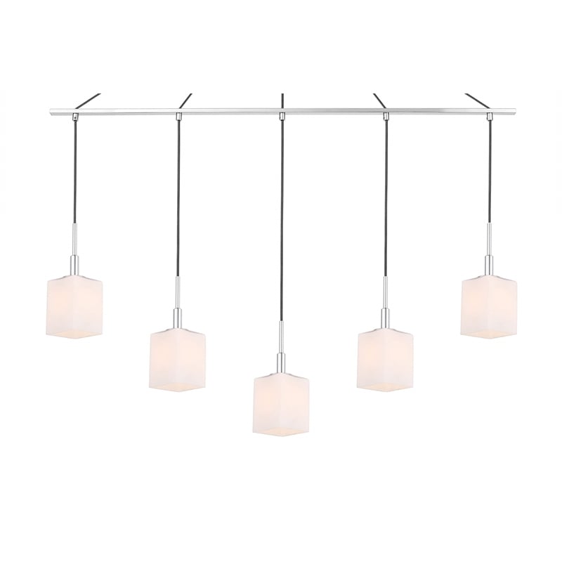 Woodbridge Lighting Langston Transitional Metal Linear Pendant in Chrome