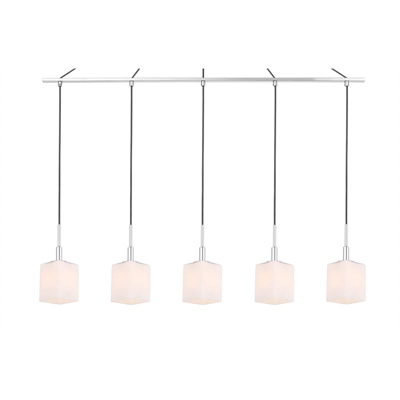 Woodbridge Lighting Langston Transitional Metal Linear Pendant in Chrome