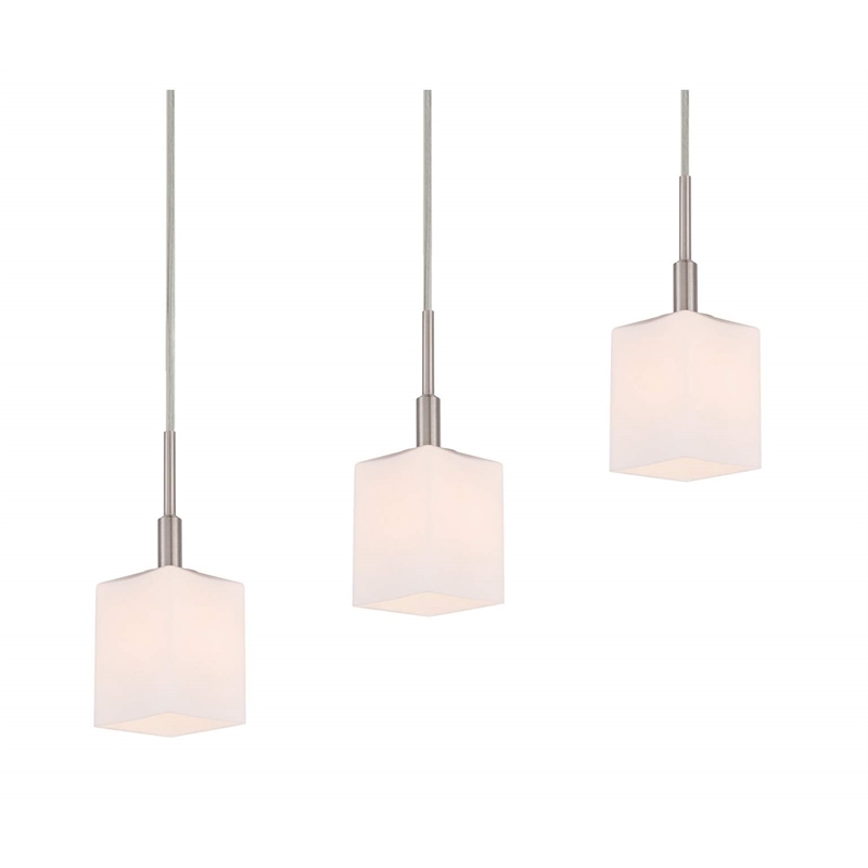 Woodbridge Lighting Langston Metal Linear Pendant in Satin Nickel