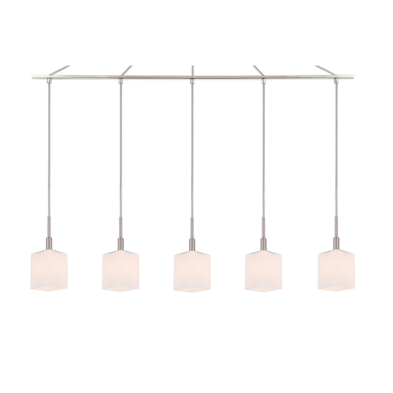 Woodbridge Lighting Langston Metal Linear Pendant in Satin Nickel
