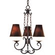 Woodbridge Lighting Montgomery 3-Light Metal Chandelier in Auburn Brown