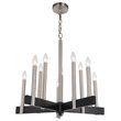 Woodbridge Lighting Garrett 10-Light Metal Chandelier in Antique Nickel