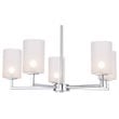 Woodbridge Lighting Candice 5-Light Opal Cylinder Metal Chandelier in Chrome