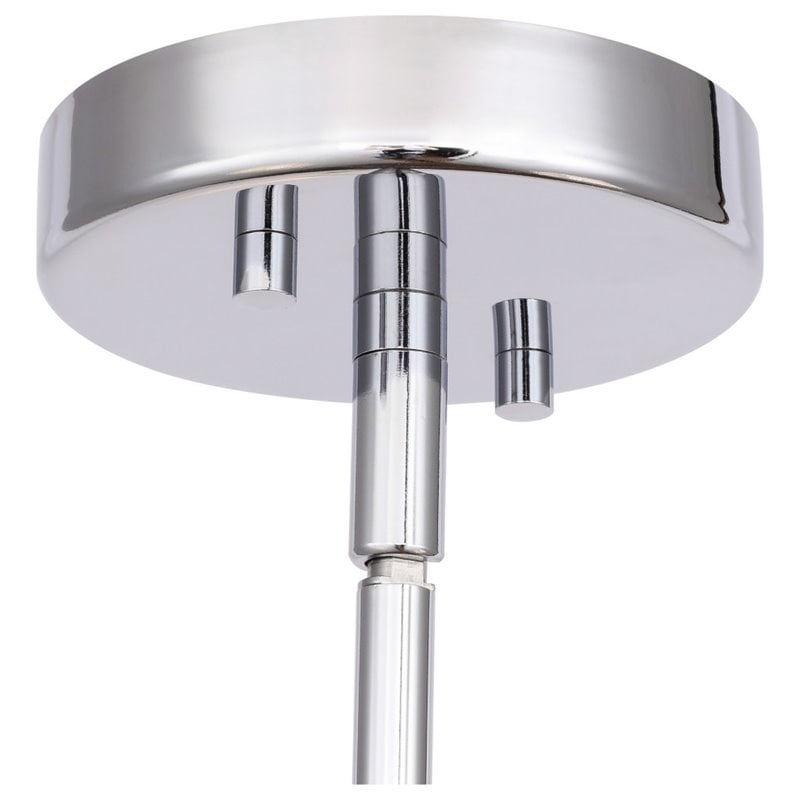 Woodbridge Lighting Candice 5-Light Opal Cylinder Metal Chandelier in Chrome