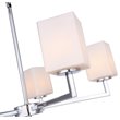Woodbridge Lighting Candice 5-Light Opal Square Glass Metal Chandelier in Chrome