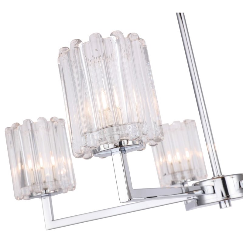 Woodbridge Lighting Candice 5-Light Cylinder Metal Chandelier in Chrome