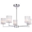 Woodbridge Lighting Candice 5-Light Cylinder Metal Chandelier in Chrome