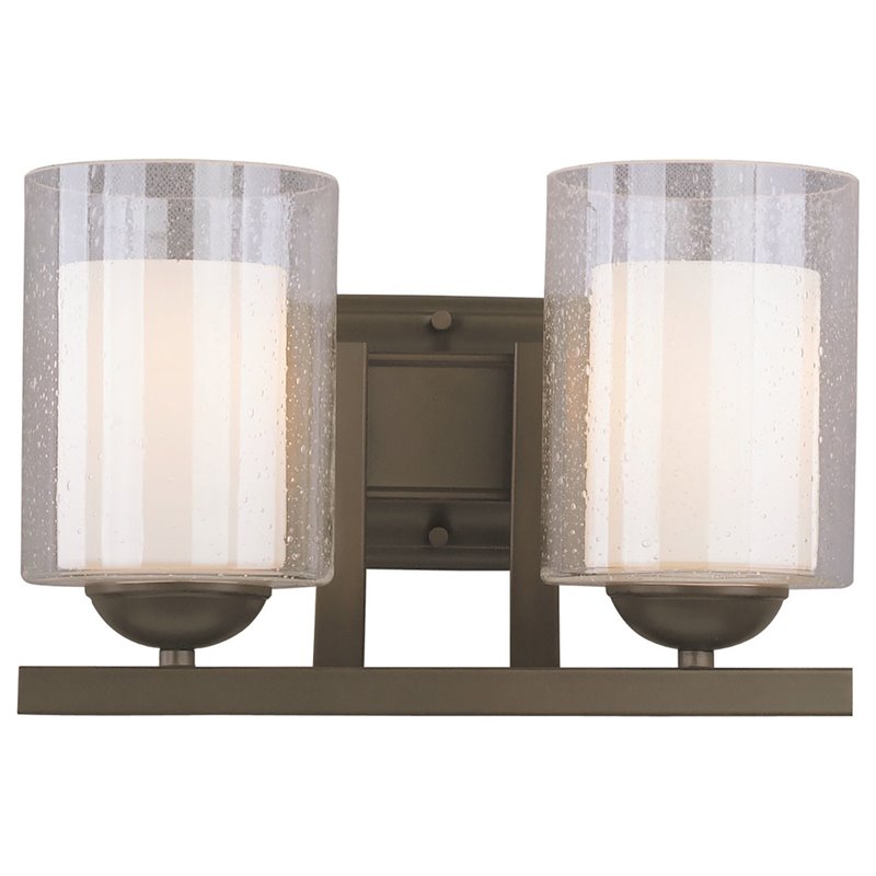 Woodbridge Lighting Cosmo 2-Light Metal Bathroom Light in Bronze