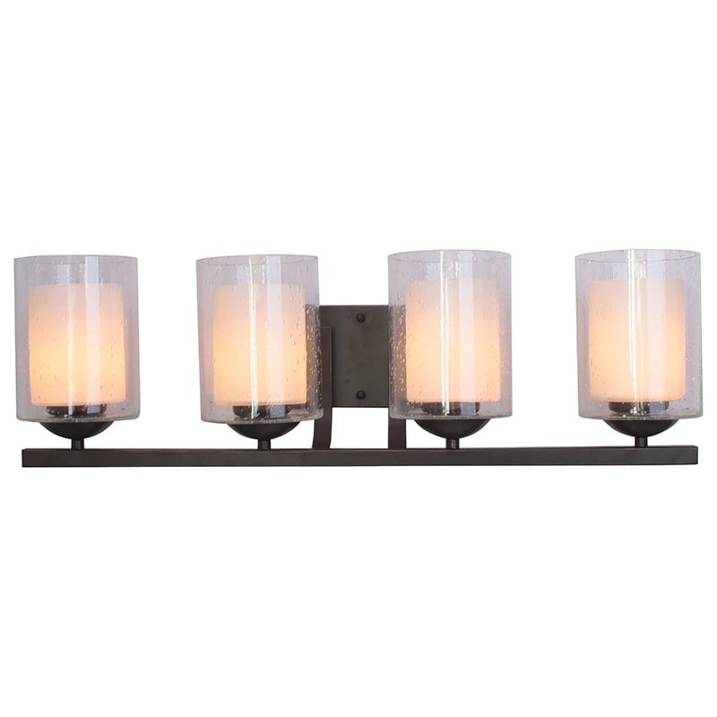 Woodbridge Lighting Cosmo 4-Light Metal Bathroom Light in Bronze