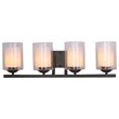 Woodbridge Lighting Cosmo 4-Light Metal Bathroom Light in Bronze