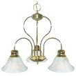 Woodbridge Lighting Basic 3-Light Metal Chandelier in Polished Brass