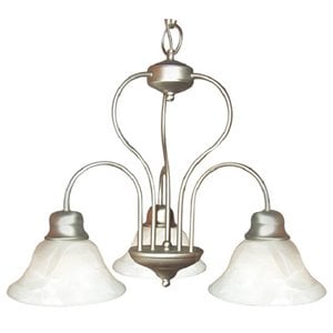 Woodbridge Lighting Basic 3-Light Metal Chandelier in Satin Nickel
