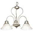 Woodbridge Lighting Basic 3-Light Metal Chandelier in Satin Nickel