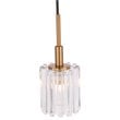 Woodbridge Lighting Candice Swizzle Stick Cylinder Metal Mini-Pendant in Brass