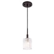 Woodbridge Lighting Candice Swizzle Stick Cylinder Metal Mini-Pendant in Bronze