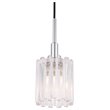 Woodbridge Lighting Candice Swizzle Stick Cylinder Metal Mini-Pendant in Chrome