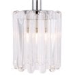 Woodbridge Lighting Candice Swizzle Stick Cylinder Metal Mini-Pendant in Chrome