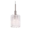 Woodbridge Lighting Candice Swizzle Stick Cylinder Metal Mini-Pendant in Nickel