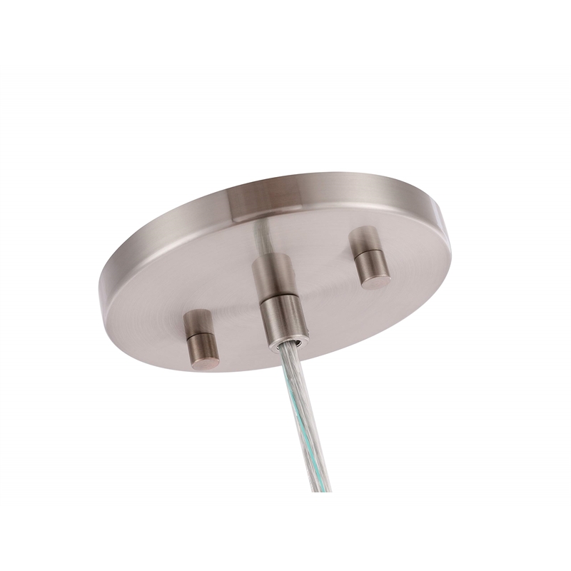 Woodbridge Lighting Candice Swizzle Stick Cylinder Metal Mini-Pendant in Nickel