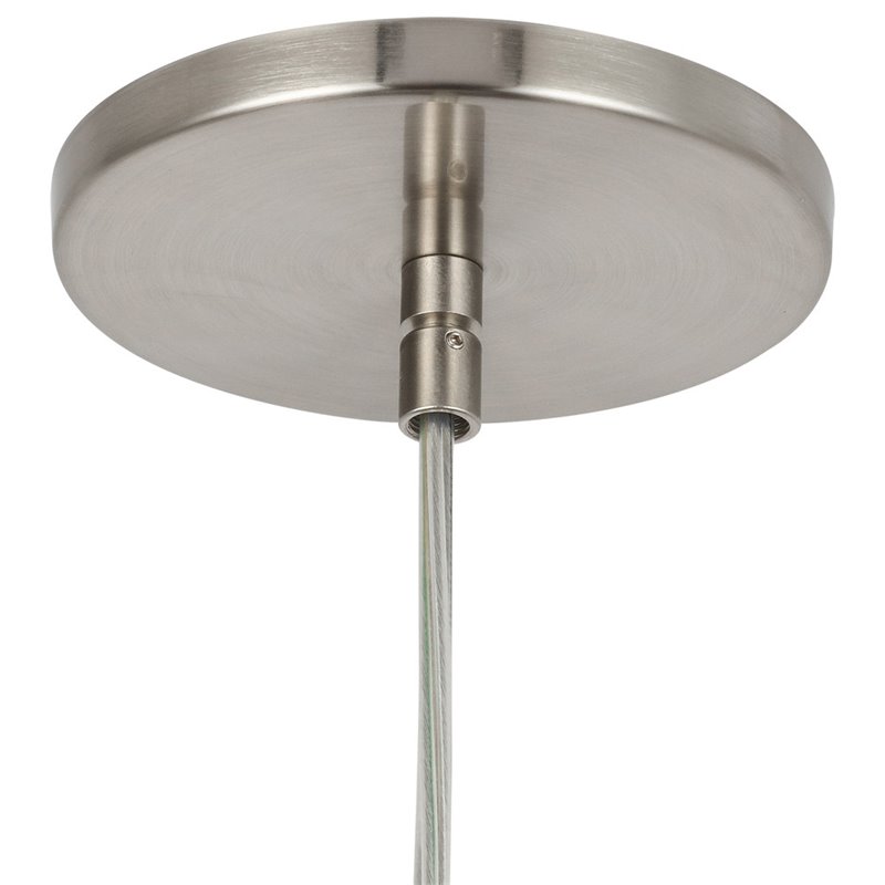 Woodbridge Lighting Taylor 13623STN-C008 Metal Ball Mini-Pendant in Nickel/Clear