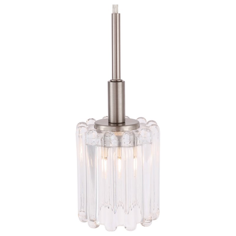 Woodbridge Lighting Candice 3-Light Glass Cluster Pendant in Nickel